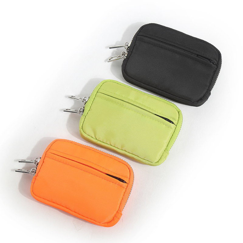 时尚百搭休闲mini小包个性工装风钥匙包日系牛津布零钱包耳机卡包