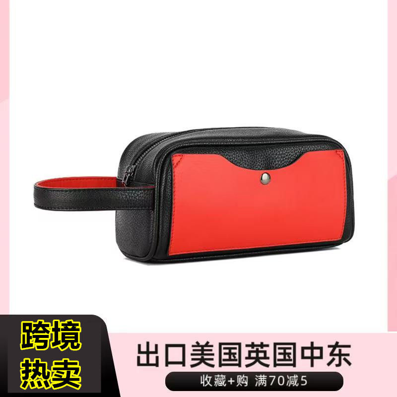 2025时尚休闲男士质感包包个性手提包包手拿包潮流皮质手机包钱包