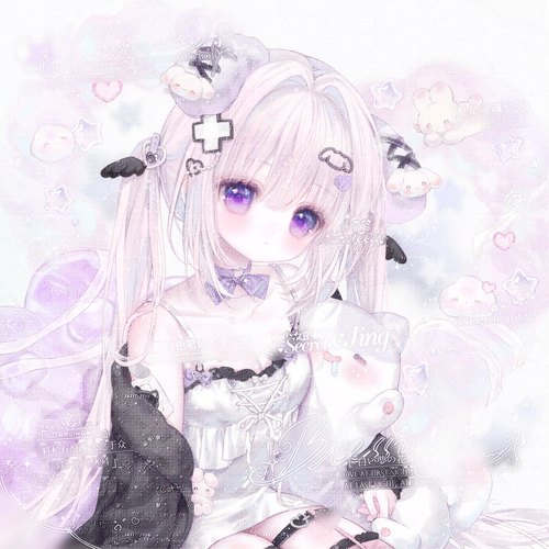 打包30张 小意直购 可爱萌女生动漫插画头像扭蛋原创圈高清无水印