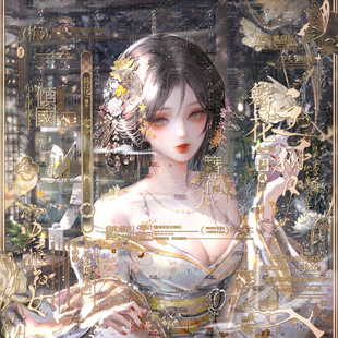 打包37张 诀别诗扭蛋第七期 古风女生插画头像原创圈 高清厚底纹