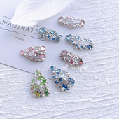 新款 促销 进口满钻系列马尔济斯头饰 MiKi宠物发夹 发卡 狗头花