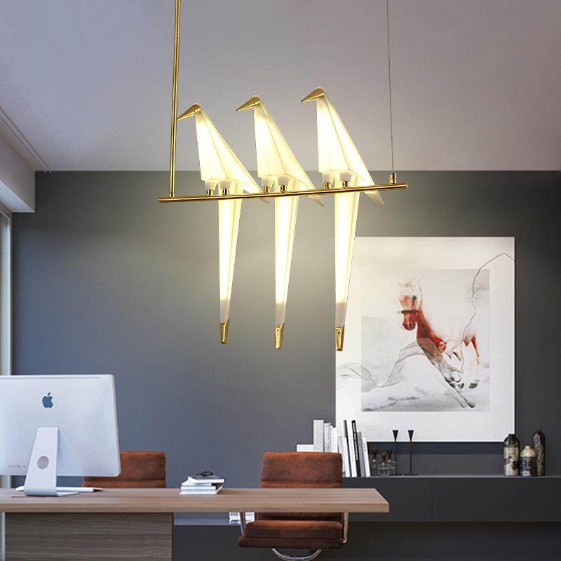 北欧艺术led客厅吊灯金色轻奢小鸟餐厅灯个性创意展厅服装店灯具,家装灯饰光源,酒店/宴会厅/餐饮吊灯,淘宝优惠券,粉丝福利购,淘宝优惠卷