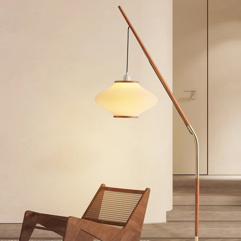 松铃落地灯日式侘寂风客厅沙发旁钓鱼灯中古复古设计师中山灯具,家装灯饰光源,装饰落地灯,淘宝优惠券,粉丝福利购,淘宝优惠卷