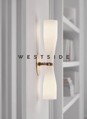 中山工厂直销Westside 意式极简全铜玻璃壁灯设计师酒店客厅走廊