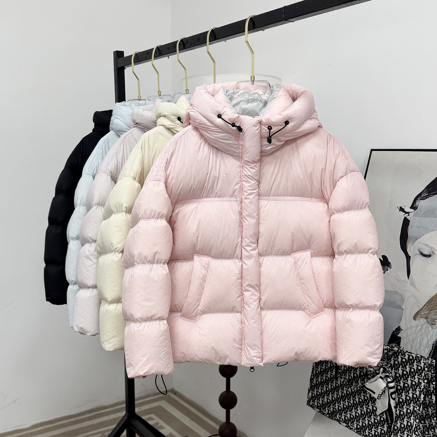 冬季新款泡芙90绒羽绒服女短款