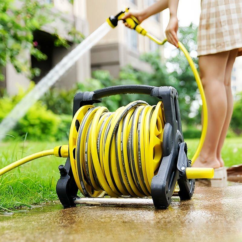 家用高压洗车水枪浇花水管收纳架套装工程塑料材质