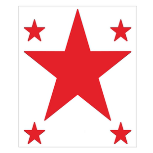 0.5cm小号红色五角星贴纸1cm红星学生额头奖励贴纸1.5cm红色星星幼儿园儿童表扬贴纸大号5cm9cm分组装饰贴纸