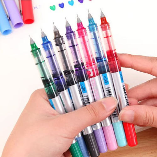 直液式考试办公彩色水性签字笔