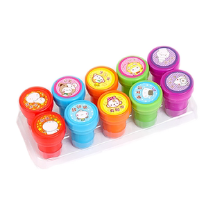 儿童小印章卡通教师用可爱盖章幼儿园小学生笑脸表扬小孩宝宝红花星星迷你老师大拇指鼓励奖励数字图章奖章