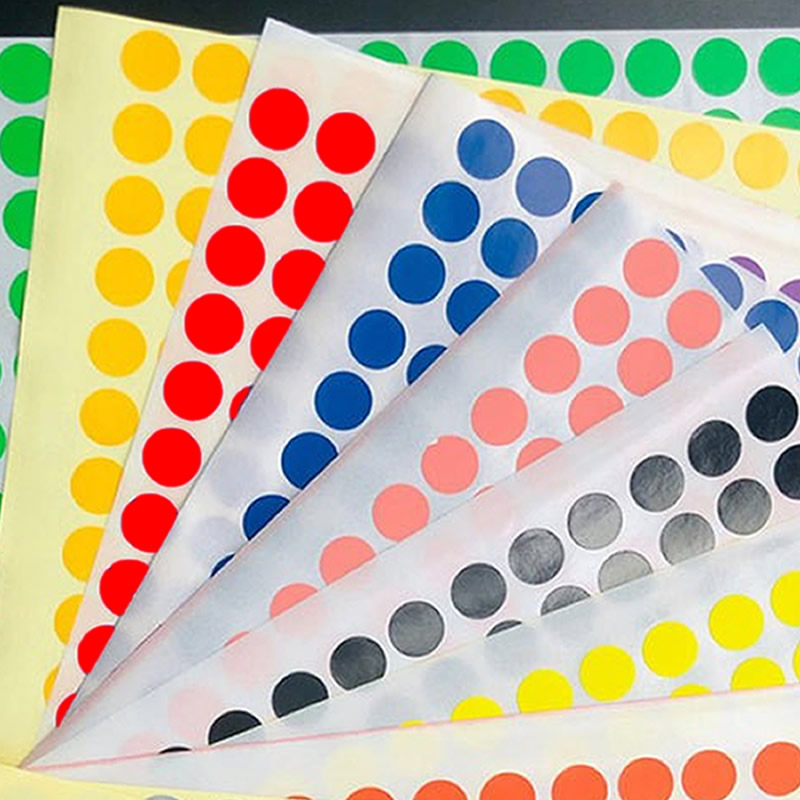 10色选圆点色豆分类标识贴纸