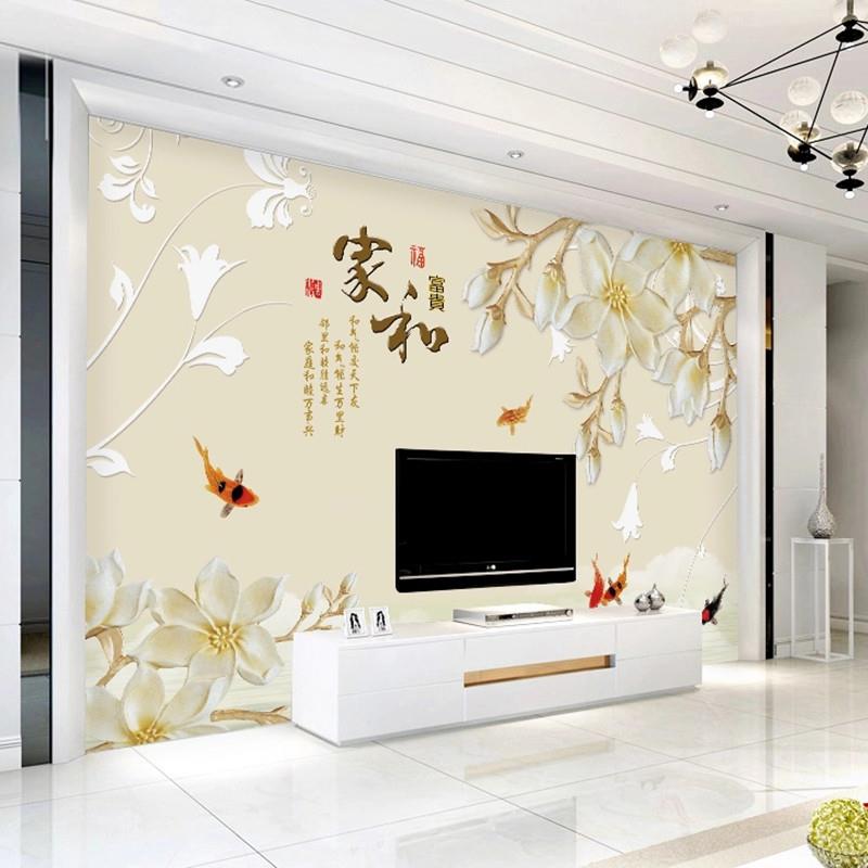 电视背景墙壁纸3d立体客厅影视墙家和简约现代墙布8d大气装饰壁画