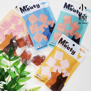 yummy吆咪 猫零食肉肉君鸡肉鸭肉金枪鱼三文鱼成幼猫狗肉块40g