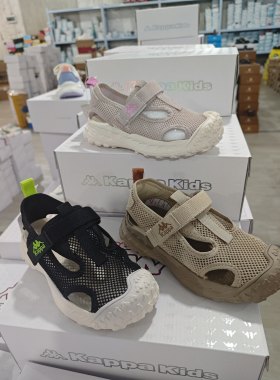 撤柜卡家背靠背夏款男女童凉鞋中大童运动网鞋软底包头凉鞋轻便