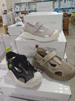 撤柜卡家背靠背夏款男女童凉鞋中大童运动网鞋软底包头凉鞋轻便