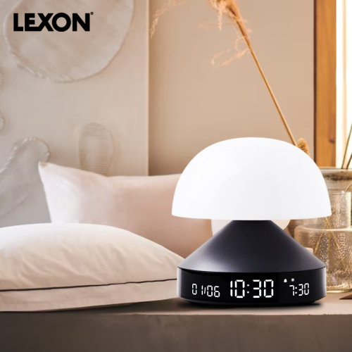LEXON小夜灯儿童可充电卧室睡眠灯超长续航床头灯智能闹钟