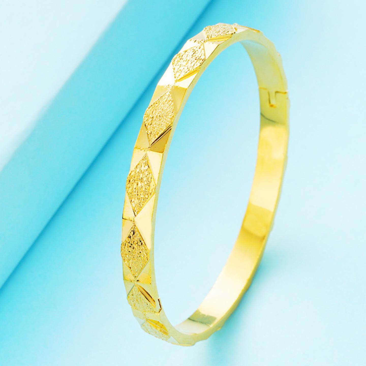 越南沙金6mm菱形卡扣手环 黄铜镀24k金开口手镯 爆款配饰镯子,饰品/流行首饰/时尚饰品新,手镯,淘宝优惠券,粉丝福利购,淘宝优惠卷