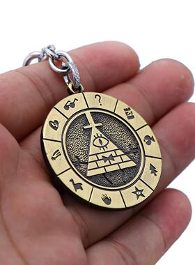 Gravity Falls Bill Keychain 怪诞小镇 比尔Bill 时光宝石钥匙扣