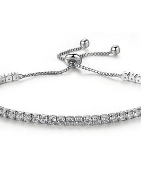 Hot Sale Fashion Diamond-inlay Crystal Push-Pull Bracelet 潮