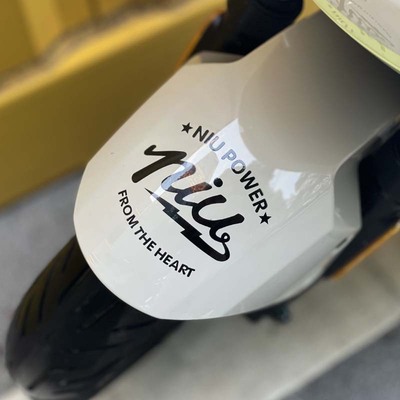 小牛MqiL电动车 NIU POWER f400t nxt前挡泥复古装饰贴纸反光贴画