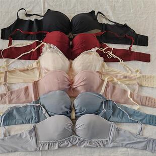 58女无钢圈中厚侧收少女学生文胸内衣bra半杯小胸8538AB杯 D12