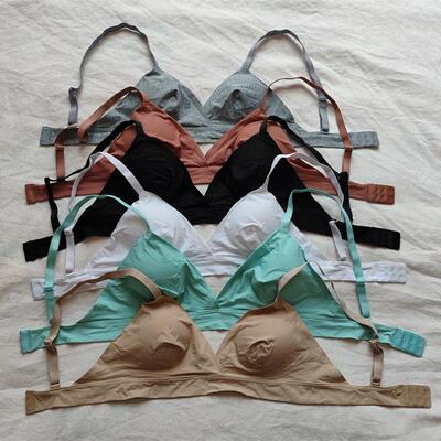 无钢圈法式三角杯文胸内衣欧美女