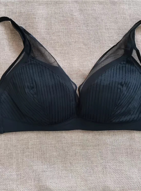 D31-15女无钢圈薄款舒适断码文胸内衣胸罩bra黑色国内32367080B杯