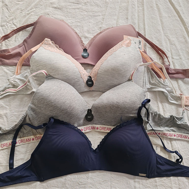 D23-20女无钢圈薄款蕾丝出口欧美外单文胸内衣多款式bra大胸BC杯