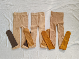 袜连袜5度0度10度光腿 加绒拉绒肤色加档秋冬撞色打底裤 B11 81女式