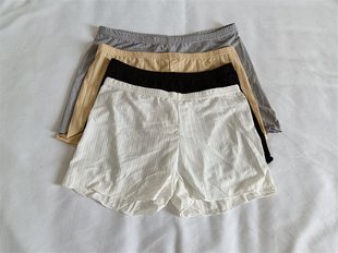 B11-06夏季打底内裤防走光平角裤三分裤女式薄款竖螺纹宽松安全裤