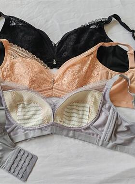 D22-25女式无钢圈薄款大码大胸显小大罩杯文胸内衣8085DE杯3836