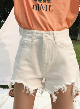 小个子150cm白色牛仔短裤女夏2020新款显瘦超短裤外穿夏季薄款145