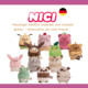 德国NICI专柜正品 MyMochi迷你动物可爱团子挂件发卡头饰挂包包5cm