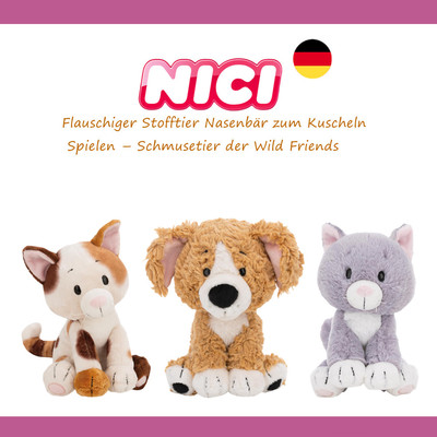 德国NICI专柜正品小棕狗毛绒玩具