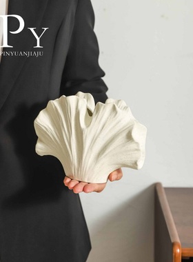 情绪稳定花瓶陶瓷轻奢高级感侘寂风大口径中古设计感小众中古风