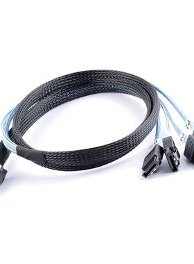 全铜服务器miniSAS SFF 8087转8482 SAS 29Pin转接线一拖四数据线