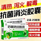 迪冉抗菌消炎胶囊20粒风热感冒咽喉肿痛清热泻火解毒实火牙痛LY