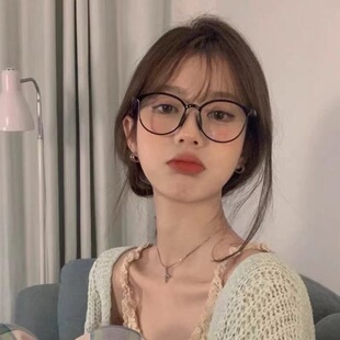 爆款小圆框潮流复古近视框架眼镜女防辐射防蓝光电脑护目眼镜