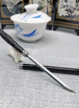 【夏竹】 藏剑簪黑檀木簪中刀新鲜竹发簪防身原创复古风发饰成年