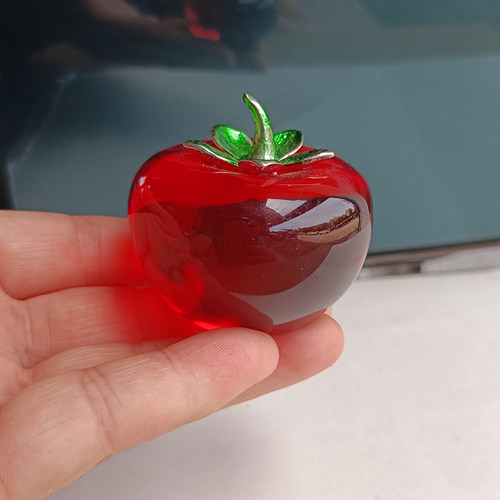 水晶玻璃小巧可爱仿真水果西红柿
