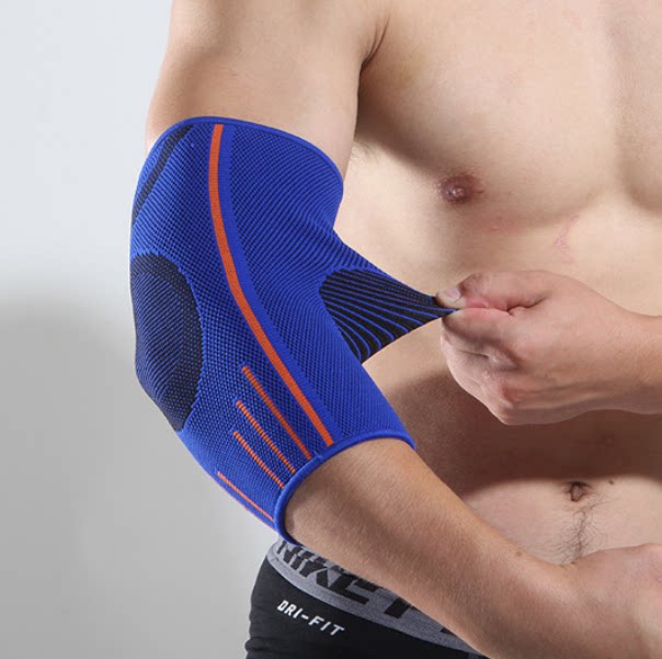 尼龙弹力针织运动护肘男士健身举重硬拉防拉伤专用护蓝球护臂护具
