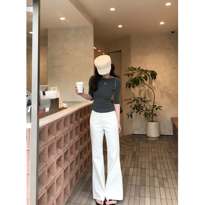 高腰休闲显瘦四面弹长裤