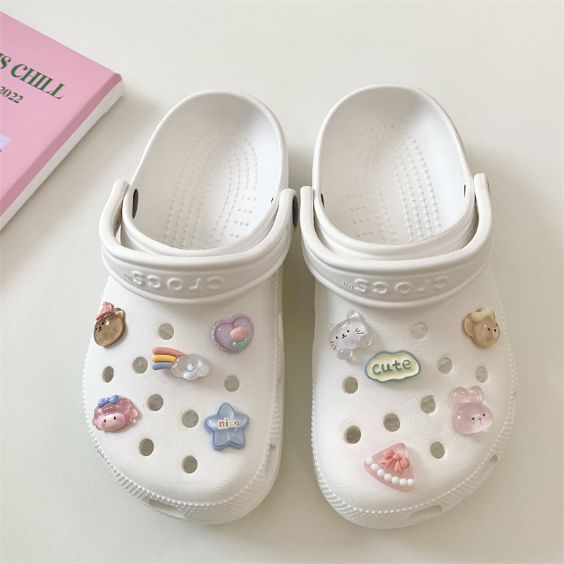 卡通洞洞鞋拖鞋鞋扣可爱凉鞋鞋花 卡骆驰凉鞋鞋面立体装饰配饰夏
