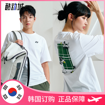 YONEX可爱插画速干羽毛球服短袖T