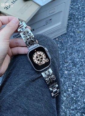 适用Applewatch11金属克罗心表带