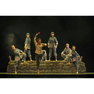 定制仿真高密度泡沫石头战地山花别样红舞台演出道具战壕堡垒影