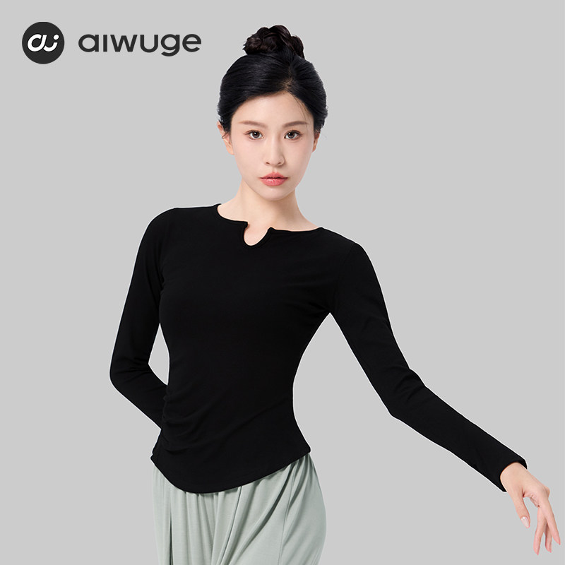 舞蹈上衣女显瘦舞蹈服短袖形体训练服古典舞练功服新款现代舞服装