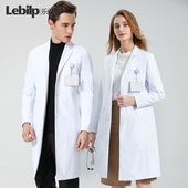男女医生服弹力抑菌高端西服领工作服定制LOGO 乐倍康白大褂长袖