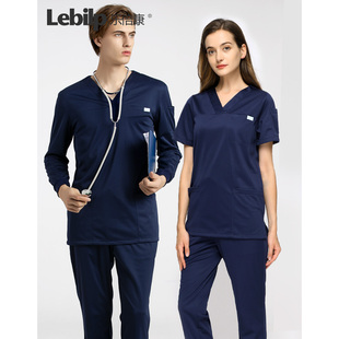 乐倍康手术衣洗手刷手服短袖 医生服男女口腔宠物美容院工作服春夏