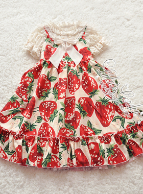 [特价现货] Lulu's Garden 夏日的大草莓SP 背带裙/JSK/Lolita