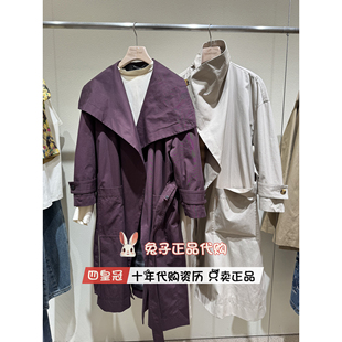 播broadcast风衣外套2026新款大翻领宽松上衣BDT1FD1181温柔半两